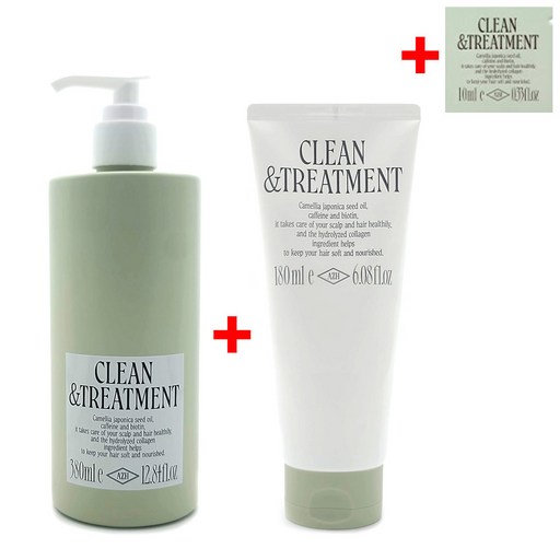 AZH 클린트먼트 클린앤트리트먼트 올인원 샴푸 앤 트리트먼트 380ml+180ml+샘플10ml, 1개