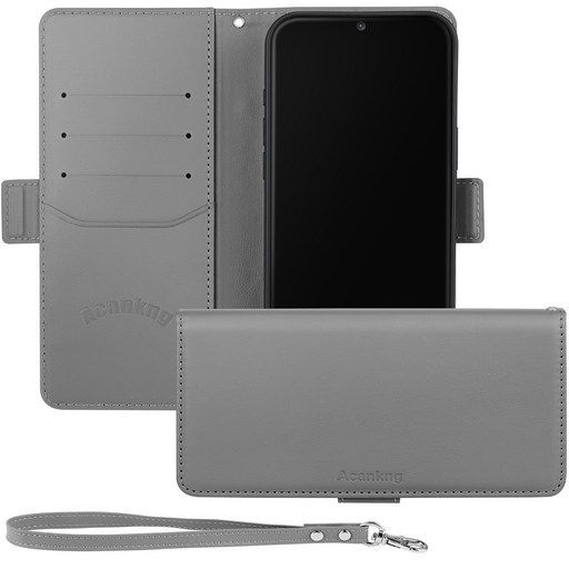 아칸크 가죽 다이어리 지갑 케이스+핸드 스트랩 세트 갤럭시A36 (SM-A366)