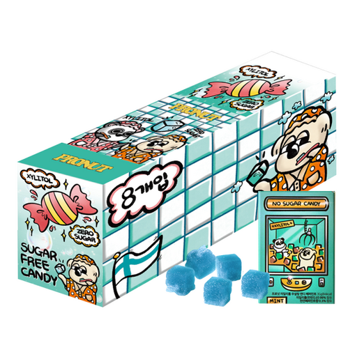 프로넛 무설탕 자일리톨 캔디 페퍼민트 입 구성, 8개, 1g