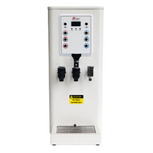 R-TAP 알탭 H 듀얼 코크 업소용 전기 온수기 핫워터 디스펜서 슬림형 자동 온수기, 화이트