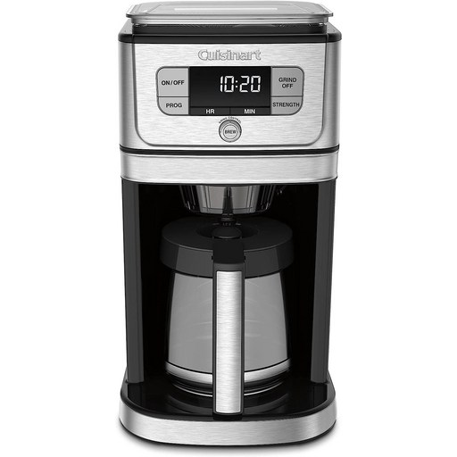 쿠진아트 커피메이커 Cuisinart DGB-800 자동 그라인드 커피머신 12컵용량, 12-Cup Glass_Automatic Grind &, 1개