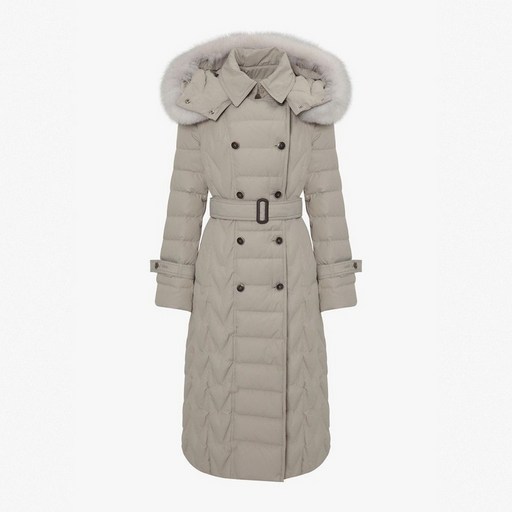 (백화점정품) 잇미샤 퍼 트리밍 벨티드 롱 구스다운 ITPBWPD360