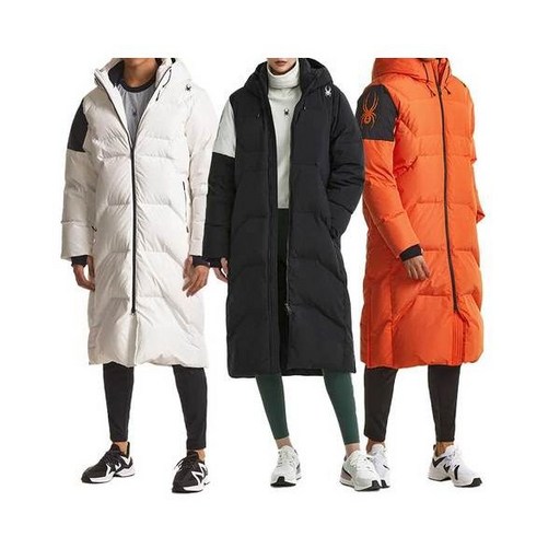 매장정품 SPYDER 스파이더 공용 백 레터링 퍼포먼스 롱 다운 패딩 점퍼 SPGWCNDJ211U 708325