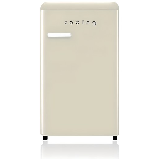 쿠잉전자 레트로 92L 원도어 냉장고, 크림베이지, REF-S92C