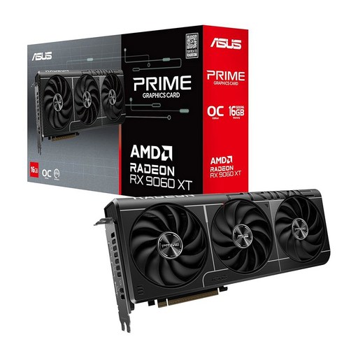 ASUS Dual Radeon RX 9060 XT 16GB GDDR6 화이트 에디션 (PCIe 5.0 16gB GDDR6 HDMI 2.1b 디스플레이 포트 2.1a 2., PRIME, RX9060XT|16GB|Black