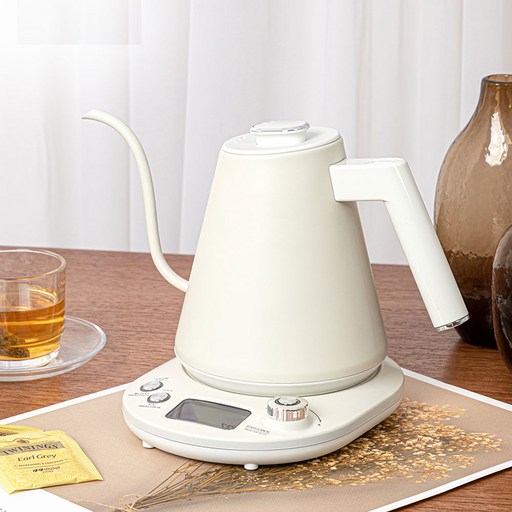 보랄 디지털 드립커피 전기포트 1L 아이보리, BR-103DD