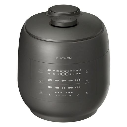 쿠첸 그레인 듀얼프레셔 IH 전기압력밥솥 10인용, CRT-UPDS1070B, 블랙실버