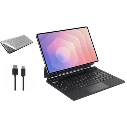 케이스나라 갤럭시탭 S11 울트라 Ultra 호환 매직 블루투스 무선 키보드 케이스 북커버, 1개, 블랙