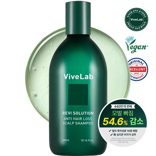 바이브랩 리바이 솔루션 안티 헤어 로스 샴푸 탈모 샴푸, 300ml, 1개