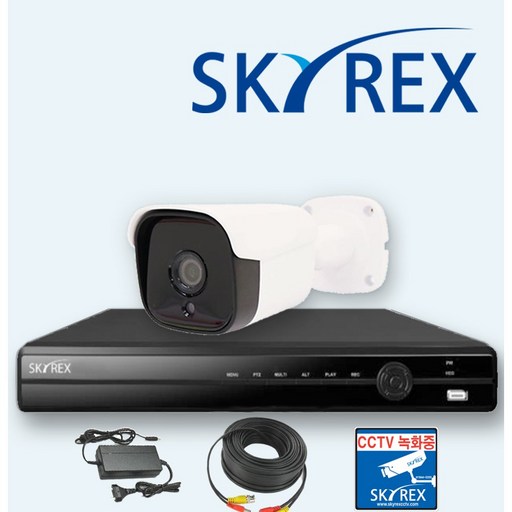 국산 스카이렉스 주야간 풀컬러 500만화소 CCTV 설치 세트 가정용 매장 실내 카메라 (다후아 하이크비전 하이룩 호환) 24시간 스마트폰감시 평생무료, 1-1 실내용 카메라 + 50M 세트, 1. 200만 FHD 기본 세트, 1개