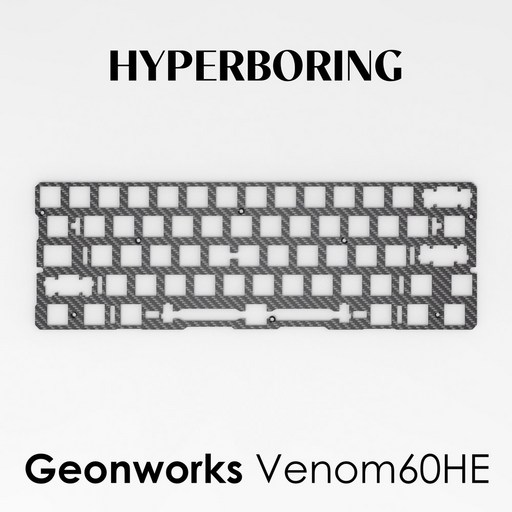지온웍스 Geonworks Venom 60HE 키보드 플레이트 FR4 알루미늄 PC 사운드 폼, CF 7U platemount, 1개
