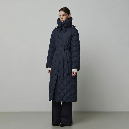 잇미샤 넥크 워머 롱 구스다운 패딩코트 ITPBWPD710