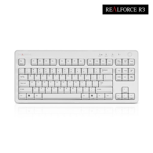리얼포스 R3 화이트 [국내배송] APC 45g 저소음 텐키리스 토프레 무접점 키보드 - R3HD21