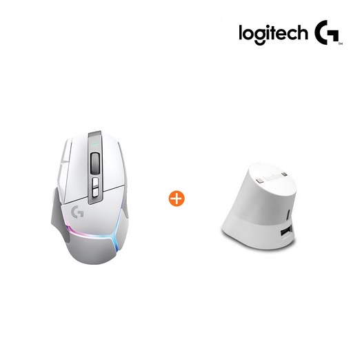 로지텍코리아 G502 X PLUS 무선 게이밍 마우스 + 이메이션 충전독, G502 X PLUS 화이트 + 충전독 화이트