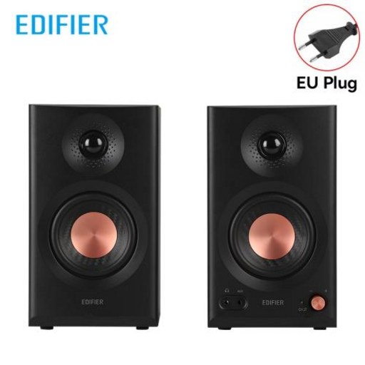 에디파이어 MR3 2.0 모니터 스피커 시스템 고해상도 오디오 블루투스 V5.4 밸런스드 TRS RCA AUX 입력 앱 EQ 룸 보상 설정, 블랙