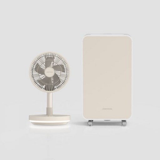 알림받기전용제니퍼룸 여름가전 듀오세트마카롱 제습기 플러스+BLDC 무선 폴더블선풍기, 13L 오트밀 JRG-DH0801OM, 오트밀 JRL-FF085COM