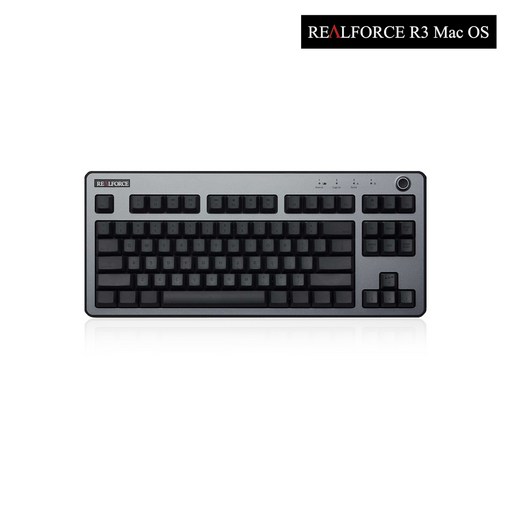 리얼포스 R3 MAC OS 전용 블랙 [국내배송] APC 저소음 텐키리스 토프레 무접점 키보드 (균등 키압 45g), REALFORCE R3