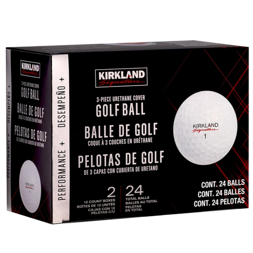 커클랜드 시그니처 골프공 3피스 코스트코, 화이트, 1세트, 24개입