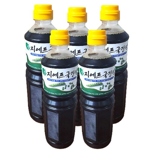 지에프 국간장 국내산 대두 천일염 사용 자연발효, 5개, 900ml