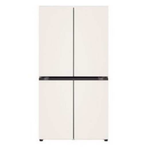 LG전자 디오스 오브제컬렉션 4도어 냉장고 T873MTE111 870L 방문설치, T873MEE111, 베이지