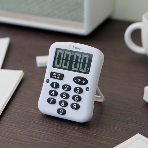 드레텍 공부타이머 스톱워치 진동타이머 스탑워치 학습타이머, 화이트계열