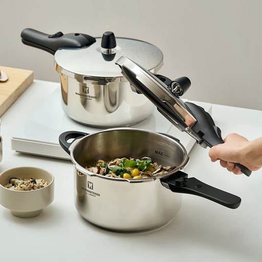 바겐슈타이거 에델구스토 인덕션 스텐 압력솥 4인용, 3.5L, 혼합색상, 1개