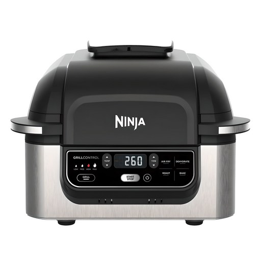 닌자 그릴 에어프라이어, AG301KR, 블랙 + 메탈