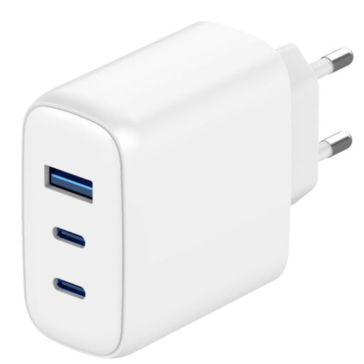 [VOLTREX] GaN 65W 3포트 PPS PD 초고속 충전기 - 충전기는 볼트렉스, 1개, 화이트