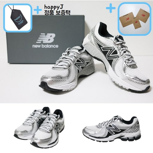 [백화점정품판/AS가능] 뉴발란스 860 런닝화 운동화 스니커즈 신발 남성 여성 공용 JaJ 화이트 실버 블랙 + 보증택