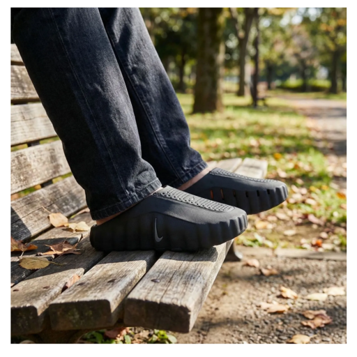 나이키 마인드 001 블랙 하이퍼 크림슨 여성 슬리퍼