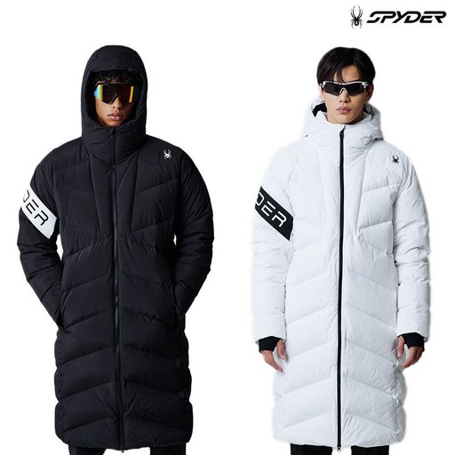 스파이더 공용 슬리브 로고 롱 패딩 다운 자켓 SPIWCNDJ211U