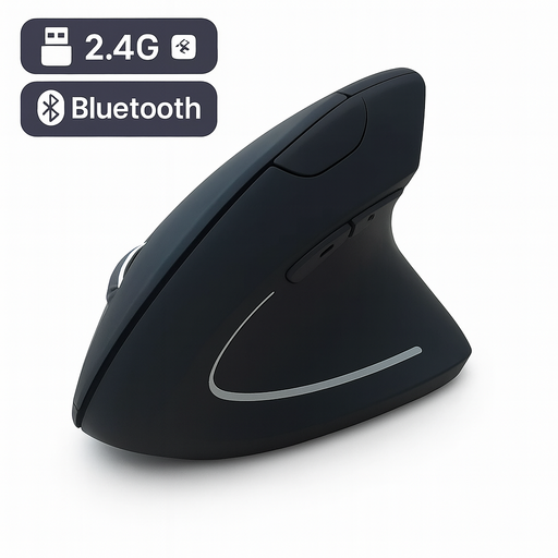 Monsik 몽식 충전식 무소음 무선 인체공학 버티컬 마우스