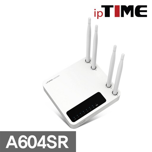ipTIME 유무선 공유기 Black, A604SR(WHITE), 1개