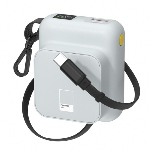 이어맥 자동 릴타입 22.5W PD PPS 고속충전 10000mAh 보조배터리, 그레이, PTPB10