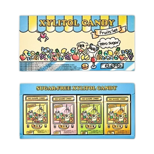 JJGG / 프로넛 무설탕 자일리톨 캔디 4가지맛 선물 세트 답례 판촉, 1개, 1g