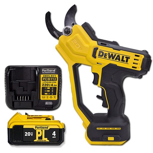 디월트 전지가위 DCMPP568N 20V 4.0Ah 호환 포틀랜드 배터리1개 세트 충전 무선 전동 전지 나무 가지치기, 1세트