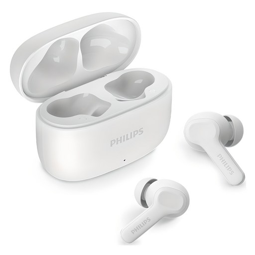 필립스 무선 ENC노이즈캔슬링 블루투스 이어폰, TAT1109, 화이트