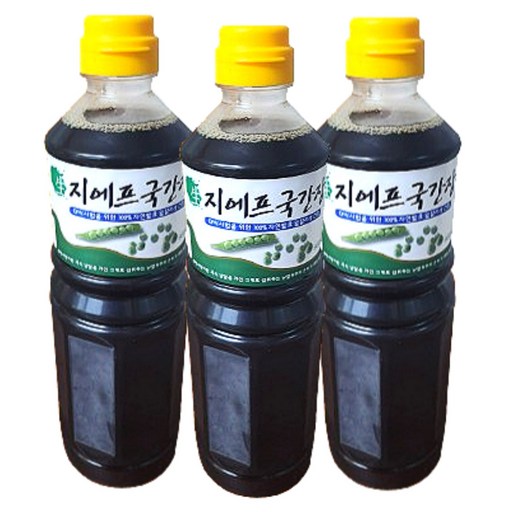 지에프 국간장 국내산 대두 천일염 사용 자연발효, 3개, 900ml
