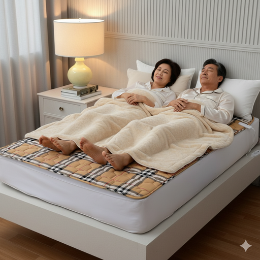 EMF 카본 탄소매트 전자파없는 전기장판 임산부 부모님 선물용 전기요 427590, 슈퍼싱글 SS, 에버 체크