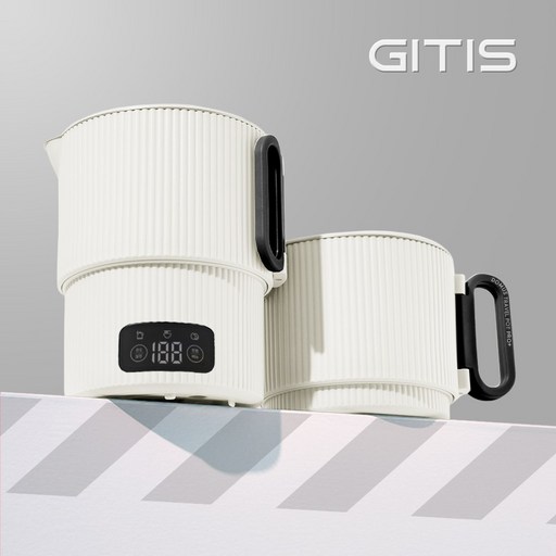 지티스 올스텐 접이식 전기포트 올인원 디지털 버전 휴대용 도무스, 로아프 화이트, 로아프 화이트