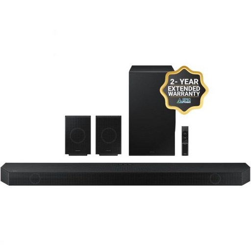 삼성 Q990D 11.1.4채널 사운드바 무선 돌비 애트모스 오디오 후면 스피커 포함 HWQ990DZA 2024년형 2년 연장 보증, 삼성 Q990D 11.1.4ch 사운드바 무선 돌비 애