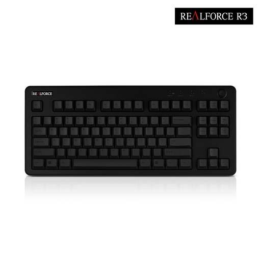 리얼포스 R3 블랙 [국내배송] APC 저소음 텐키리스 토프레 키보드, 45g