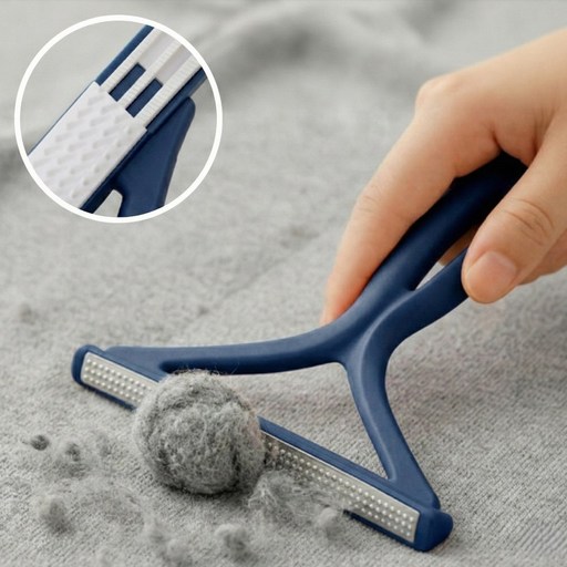 모먼트픽 보풀제거기 수동형 무전원, 다크 네이비, 양면