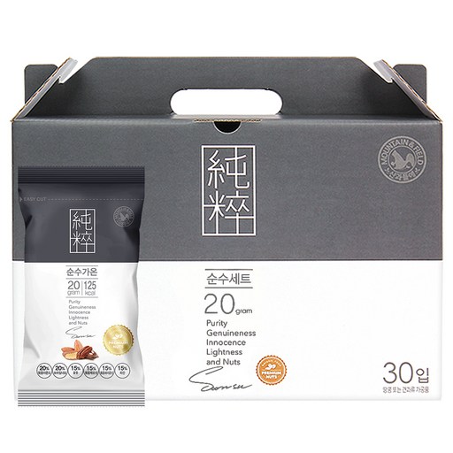 산과들에 순수가온 30입 하루견과류 선물세트, 20g, 30개