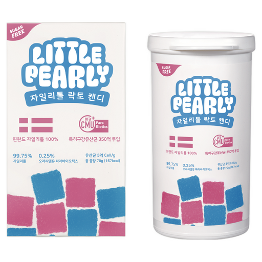 리틀펄리 유아 임산부 온가족 자일리톨 구강유산균 무설탕 캔디, 70g, 1개