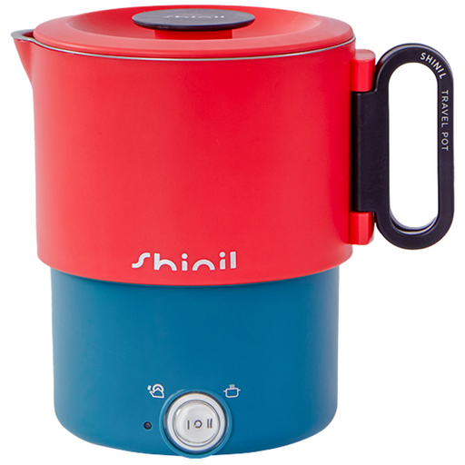 신일 포터블 전기포트 220V 110V겸용 분리세척 여행 캠핑 휴대용 라면포트, 신일 포터블포트 (레드+다크사이언)