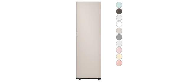 [색상선택형] 삼성전자 비스포크 348L 스탠드형 1도어 김치냉장고 키친핏 김치플러스 좌열림 방문설치, 새틴 베이지, RQ34C7915AP