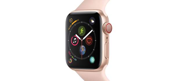 Apple 애플워치4 GPS 44mm, 골드 알루미늄 + 핑크샌드 스포츠 밴드(MU6F2KH/A)