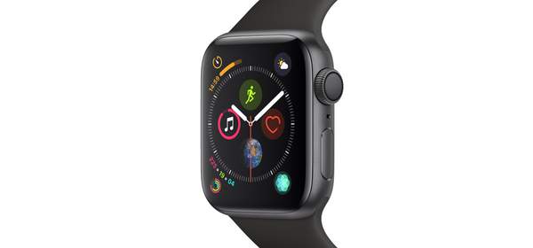 Apple 애플워치4 GPS 40mm, 스페이스그레이 알루미늄 + 블랙 스포츠 밴드(MU662KH/A)