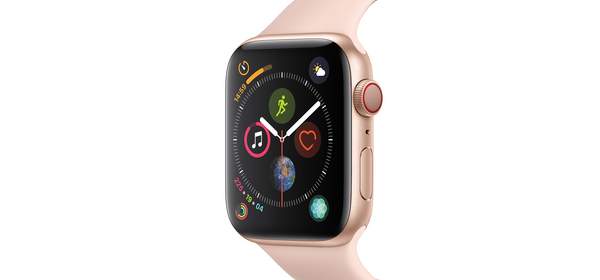 Apple 애플워치4 GPS + 셀룰러 44mm, 골드 알루미늄 케이스+핑크샌드 스포츠 밴드(MTVW2KH/A)
